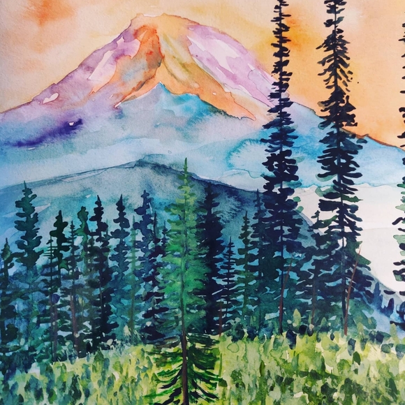 northwest Watercolor Painting - Picture 2 of 2